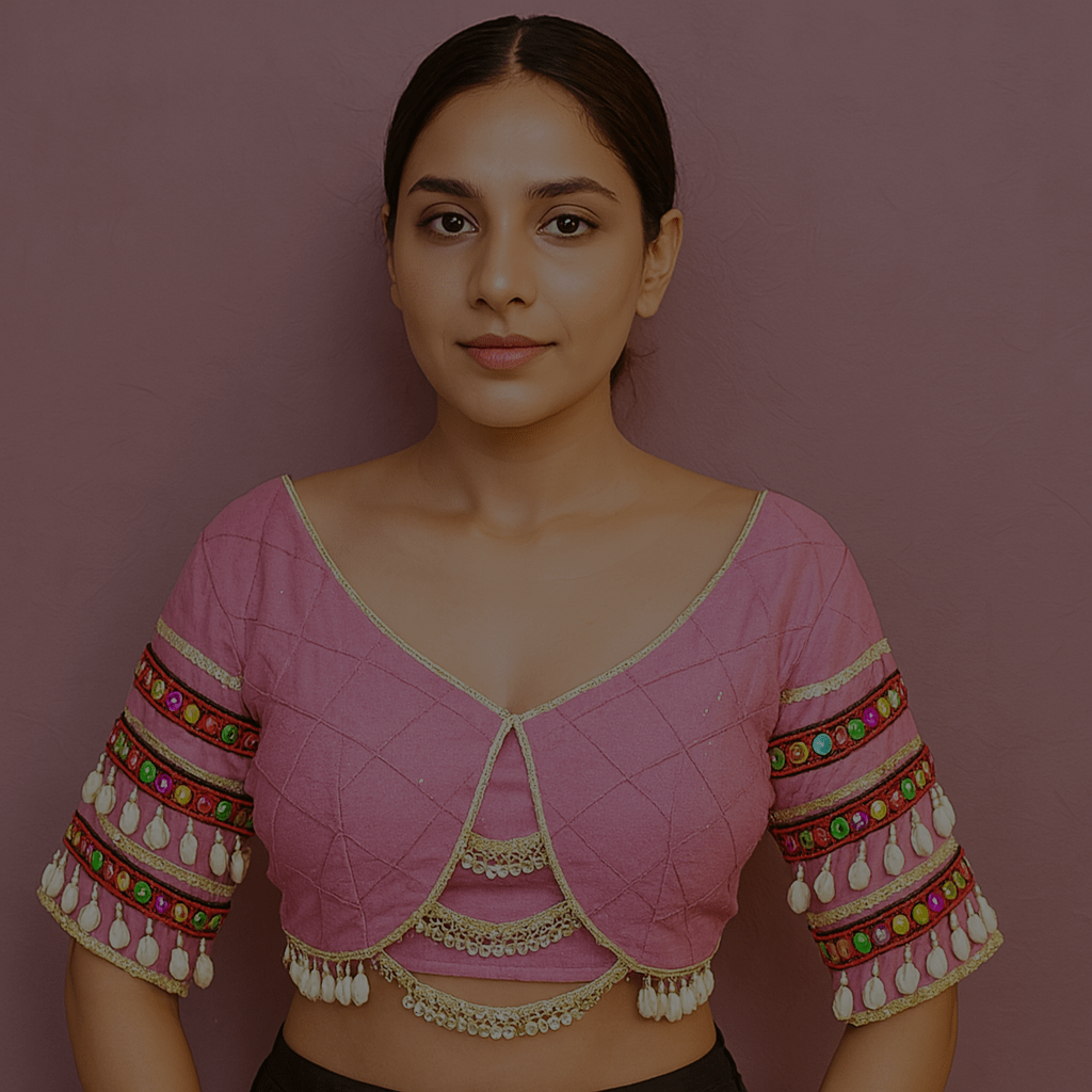 navratri choli with sleeves
