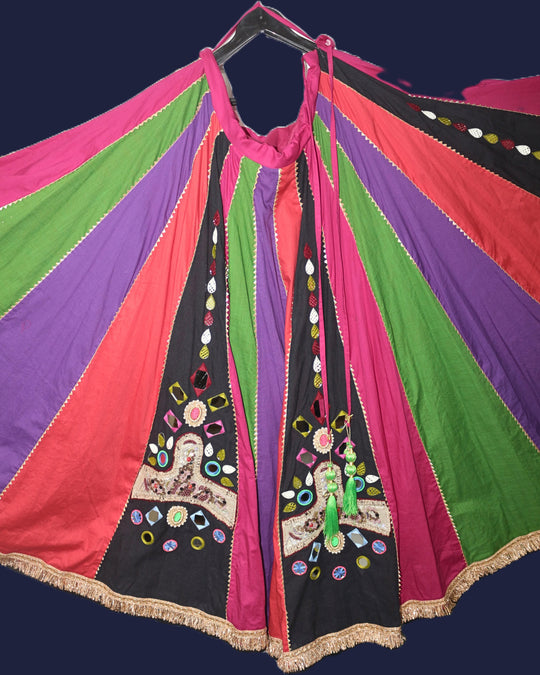 Multi color kali ghagara with hand work