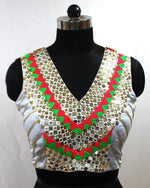 V-Neck Hand Embroidered Blouse Choli for All Occasions - LABEL KAVITA