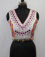 Sleeveless Blouse Top with All-Over Hand Embroidery - image 2