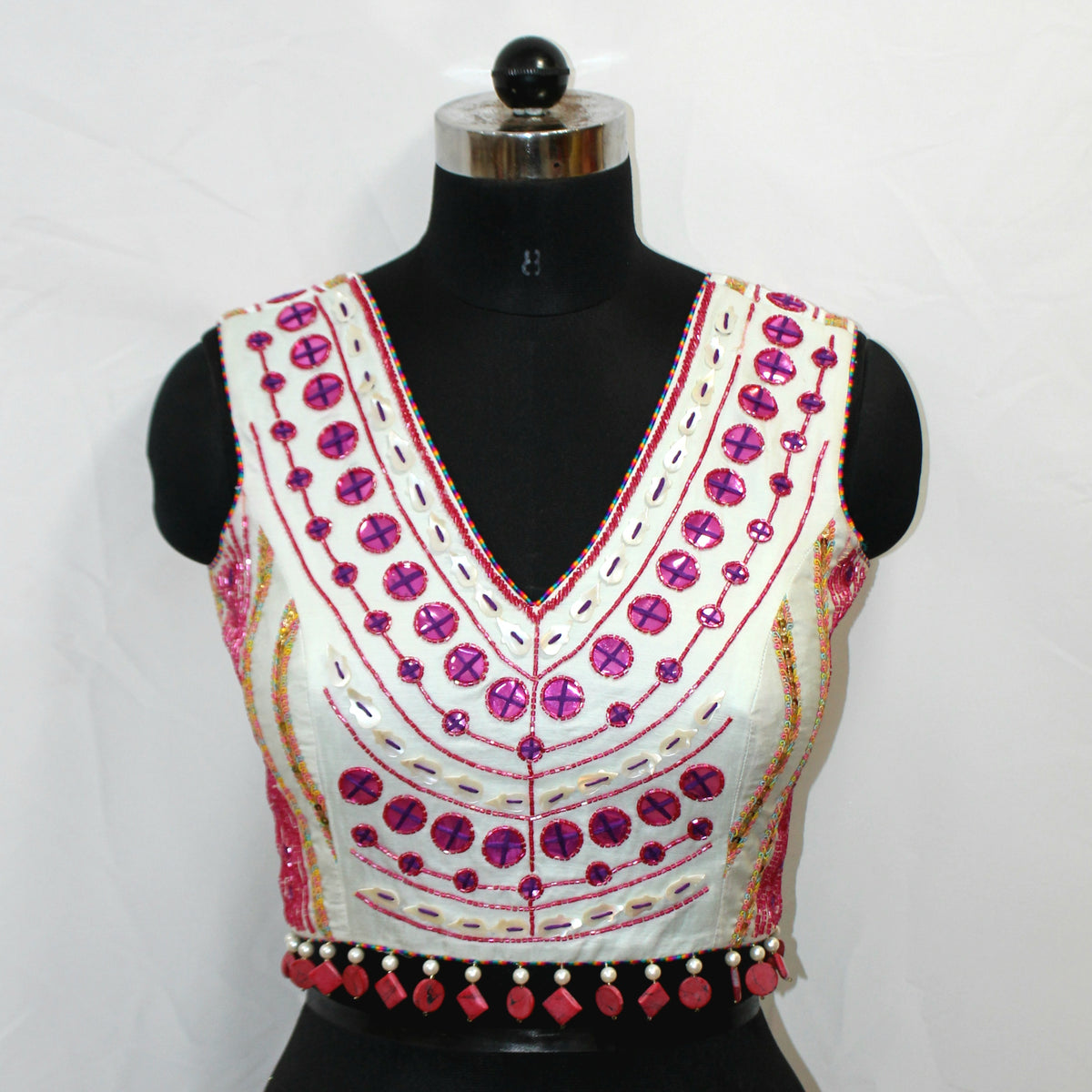 Designer Hand Work Sleeveless Blouse - LABEL KAVITA