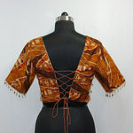 Two Tone Short Sleeve Navratri Blouse with Hand Work - image 2
