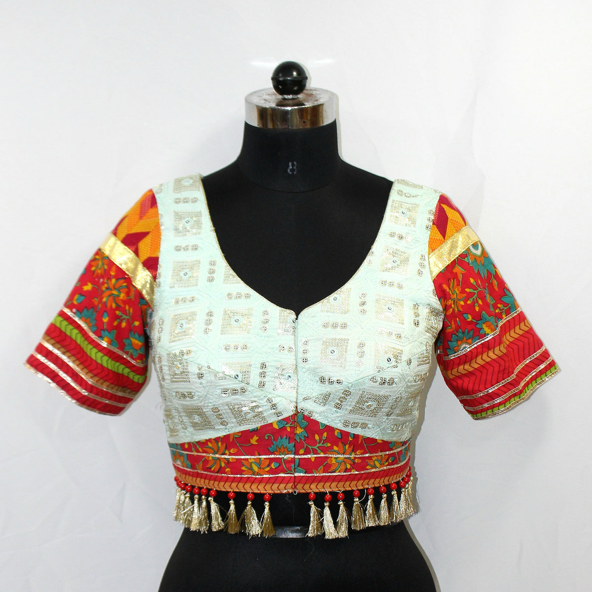 Navratri Short Sleeve Blouse for Garba & Dandiya - LABEL KAVITA