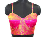 Rani Pink Silk Designer Choli Top - LABEL KAVITA