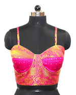 Rani Pink Silk Designer Choli Top - image 2