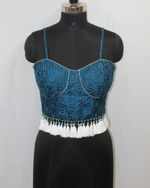 BLOUSE TOP SLEEVE LESS WITH STRING STRAP SHOULDER