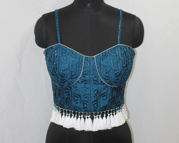 BLOUSE TOP SLEEVE LESS WITH STRING STRAP SHOULDER