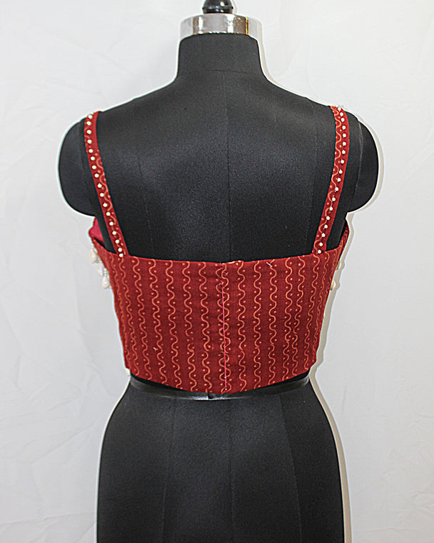BLOUSE SLEEVE LESS WITH STRING STRAP SHOULDER