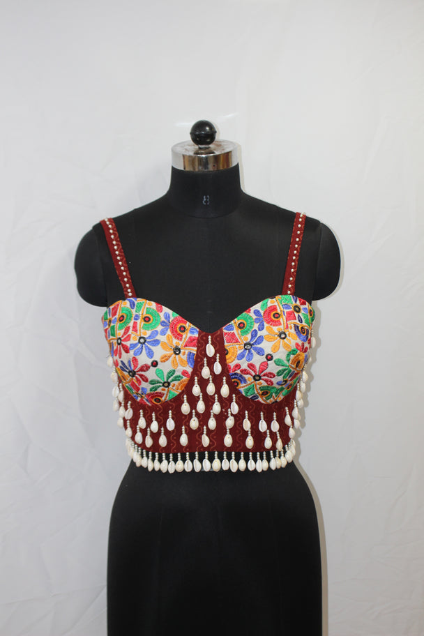 BLOUSE SLEEVE LESS WITH STRING STRAP SHOULDER