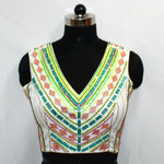 Designer Hand Embroidered Sleeveless Blouse Top - image 2