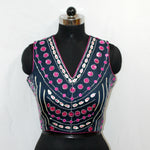 Designer Sleeveless Blouse with Hand Embroidery - image 2