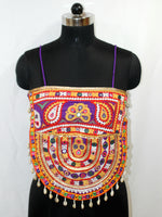 Navratri Kutchi Hand Work Blouse Top with Shoulder Straps - image 2