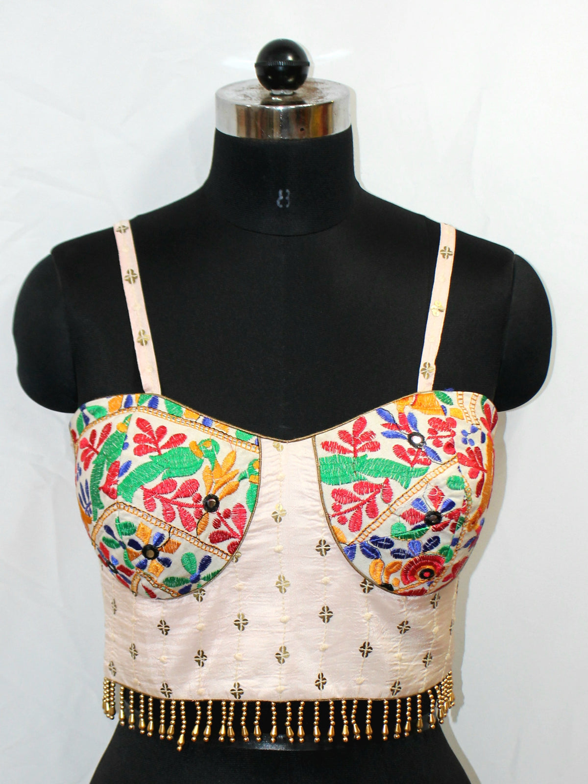 Sleeveless Shoulder Strap Blouse Top for Navratri - LABEL KAVITA