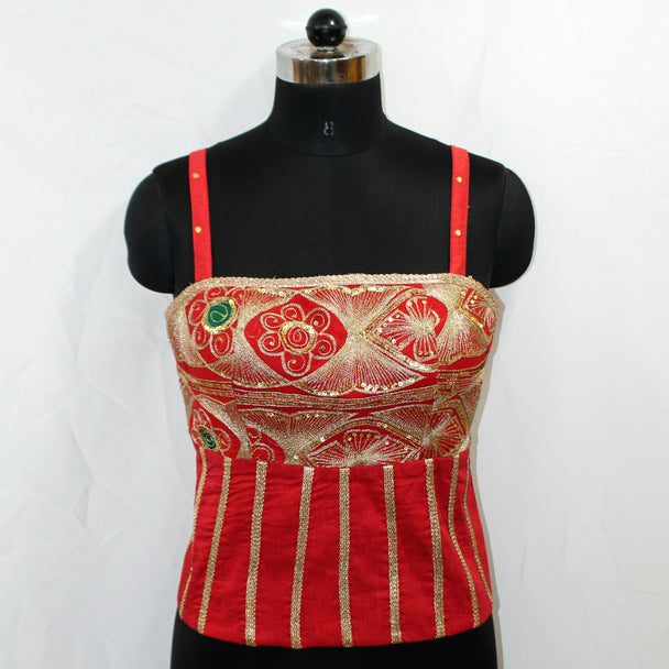 TRADITIONAL LONG BLOUSE TOP SLEEVE LESS