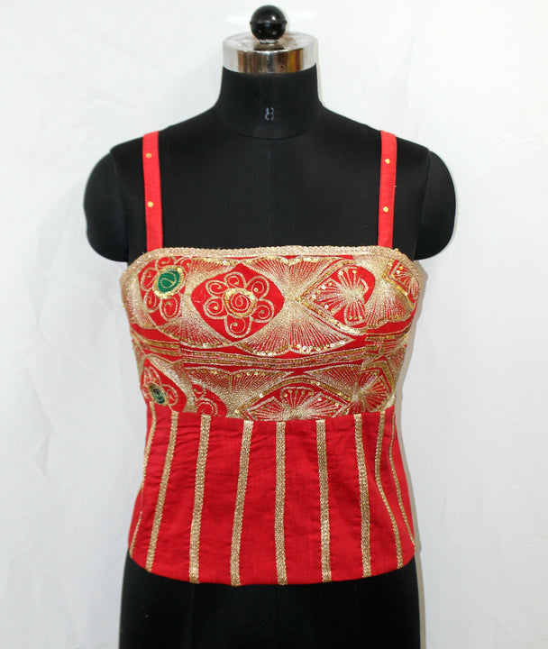 TRADITIONAL LONG BLOUSE TOP SLEEVE LESS