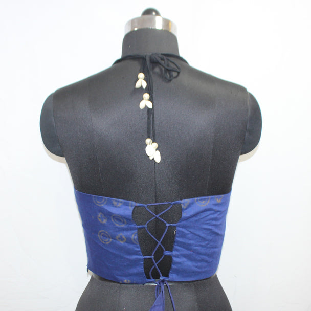 BLOUSE TOP WITH HAND WORK PATCH FOR NAVRATRI