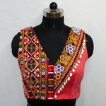 Garba Special Sleeveless Blouse with Hand & Lace Work - LABEL KAVITA