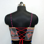 Shoulder Strap Choli with Hand Work & Stone Tassels - image 2