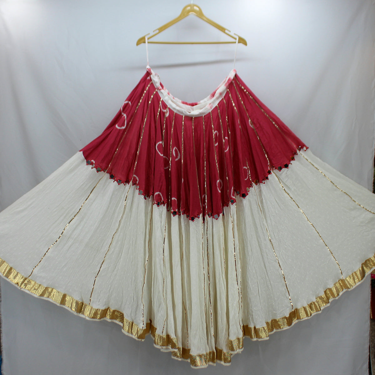 Batik Print Lehenga with Lace Work - LABEL KAVITA