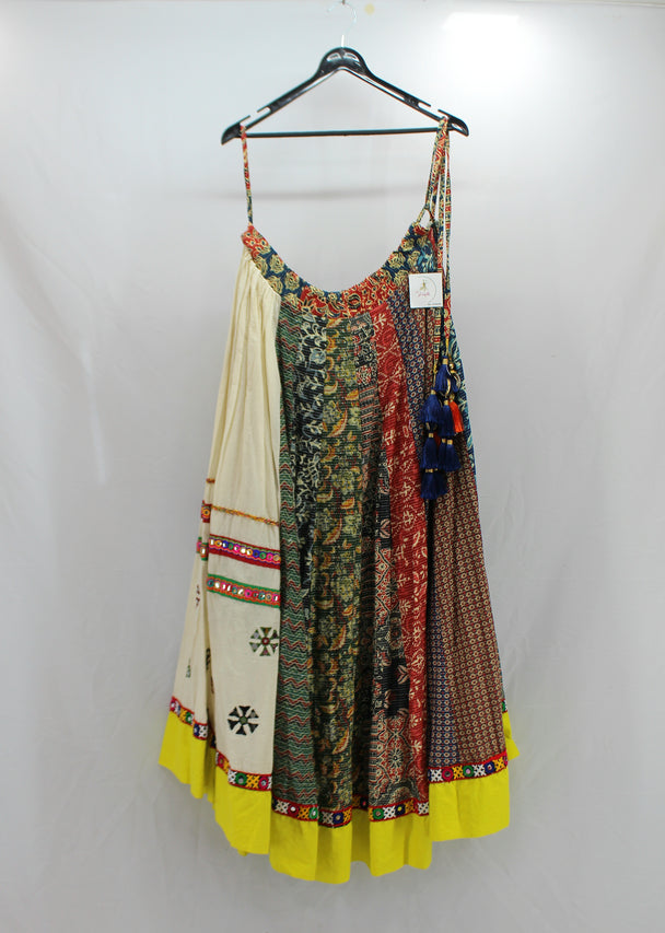 cotton gauthi print hand work mirror work