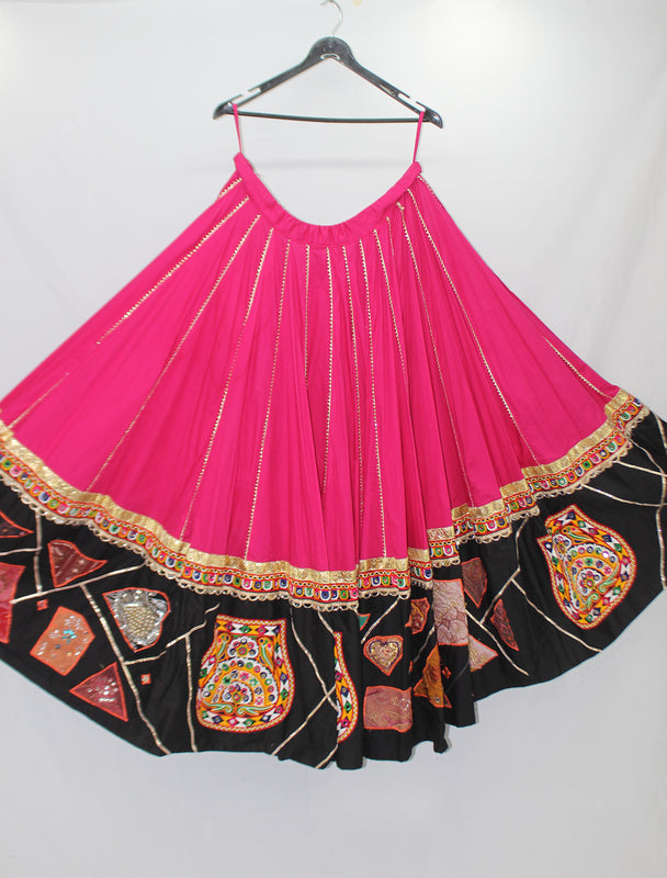 pink lengha hand crafted