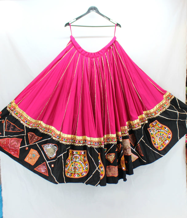 pink lengha hand crafted