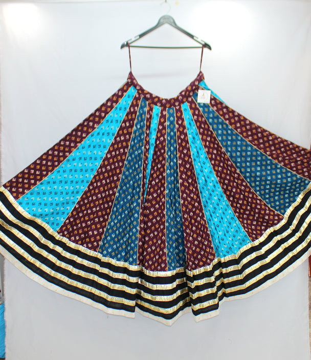 lehenga pure cotton multi colour