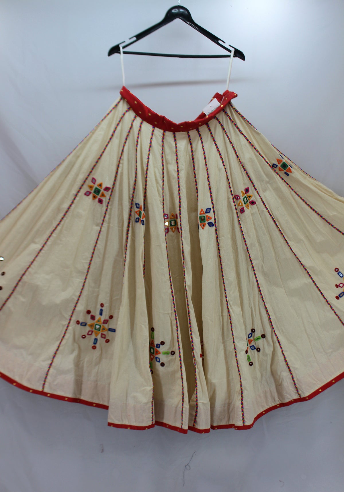 Antique Cream Cotton Lehenga with Hand Work - image 2
