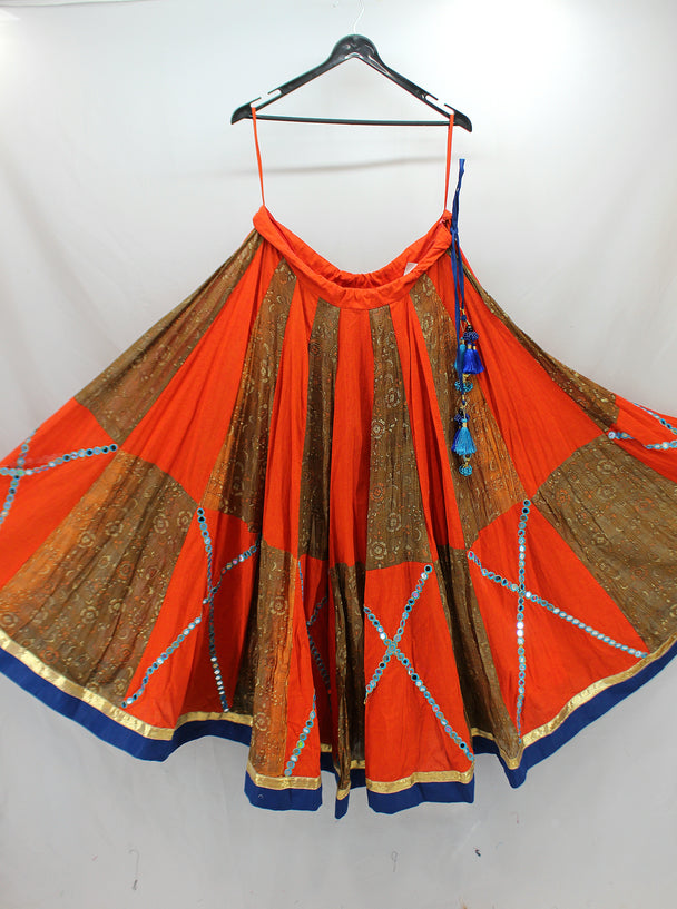 lehenga orange kali design
