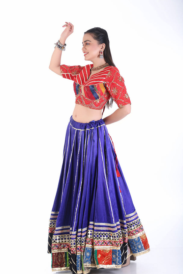 classic gota patti anarkali with voluminous silhouette