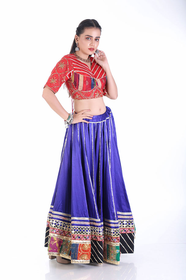 classic gota patti anarkali with voluminous silhouette