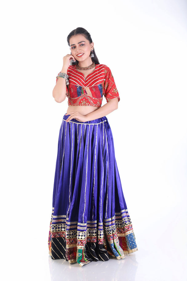 classic gota patti anarkali with voluminous silhouette