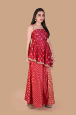 Red Sharara Set with Dupatta - image 3